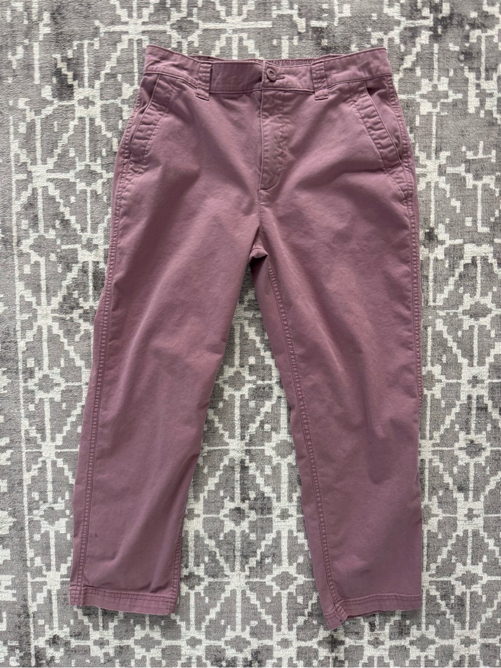 Old Navy Dusty Mauve OG Chino Pants High-Waisted OGC Chino Tapered Straight Pant - Picture 3 of 13